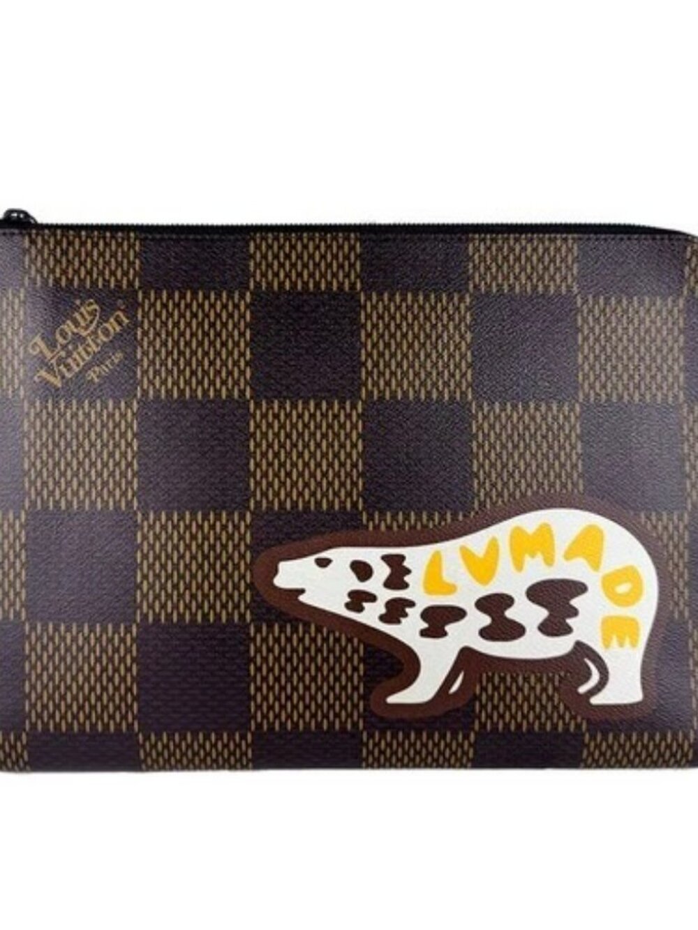 Auth LOUIS VUITTON Damier Giant NIGO Pochette Jour Clutch Bag N60390 - z10911
